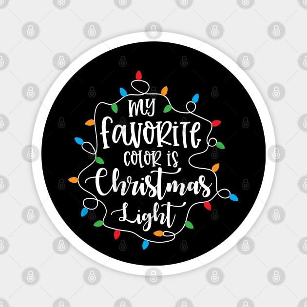 My favorite color is christmas lights Magnet by BadDesignCo